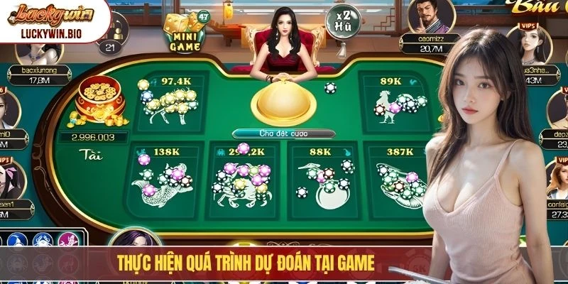 Thực hiện quá trình dự đoán tại game